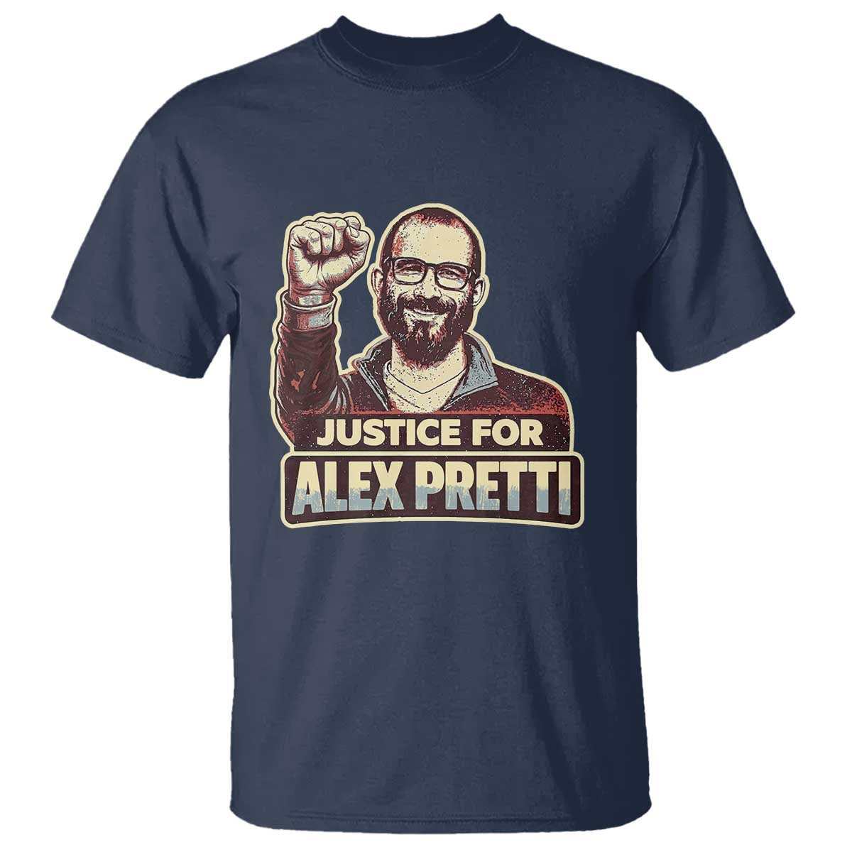 Justice For Alex T Shirt Minneapolis ICU Nurse Hero Support Gift TS12 Navy Print Your Wear