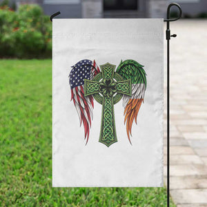 USA Flag Celtic Cross Irish American Garden Flag St Patricks Day Gift TS12 Print Your Wear