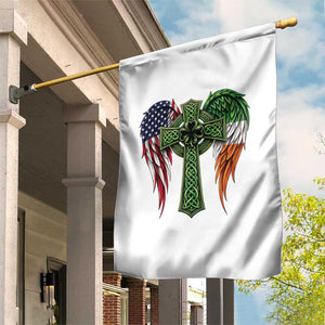 USA Flag Celtic Cross Irish American Garden Flag St Patricks Day Gift TS12 Print Your Wear