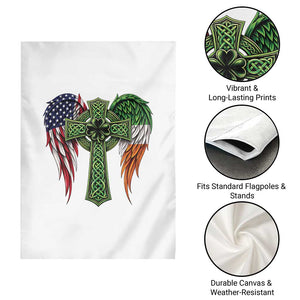 USA Flag Celtic Cross Irish American Garden Flag St Patricks Day Gift TS12 Print Your Wear