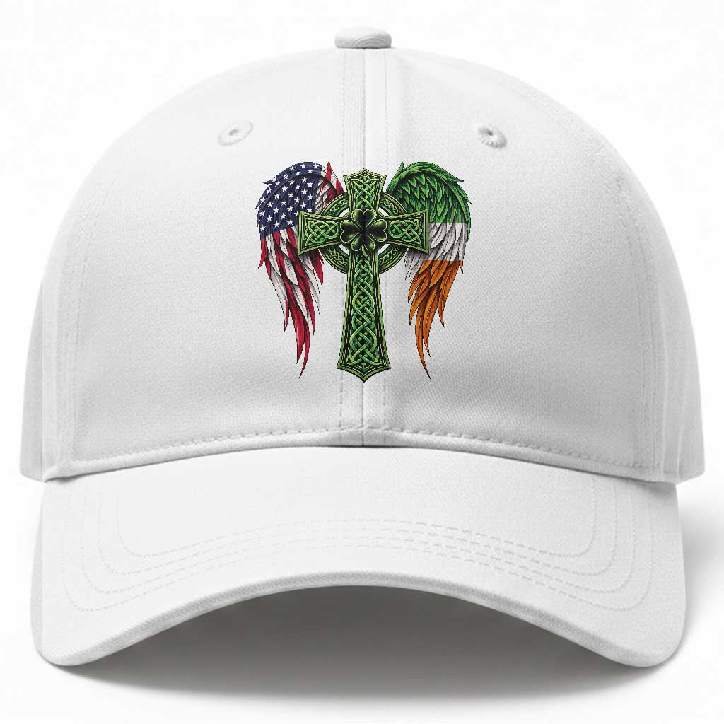 USA Flag Celtic Cross Irish American Baseball Cap St Patricks Day Gift TS12 Print Your Wear