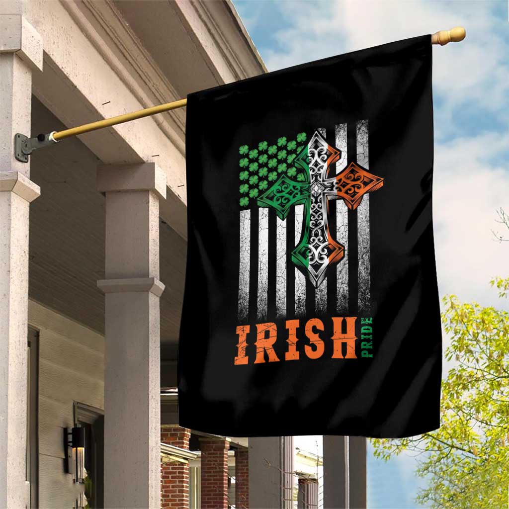 Irish American Pride Celtic Cross USA Flag Garden Flag St Patricks Day Gift TS12 Print Your Wear