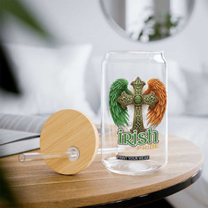 Irish Pride Celtic Cross Glass Can Christian Gift TS12 Print Your Wear