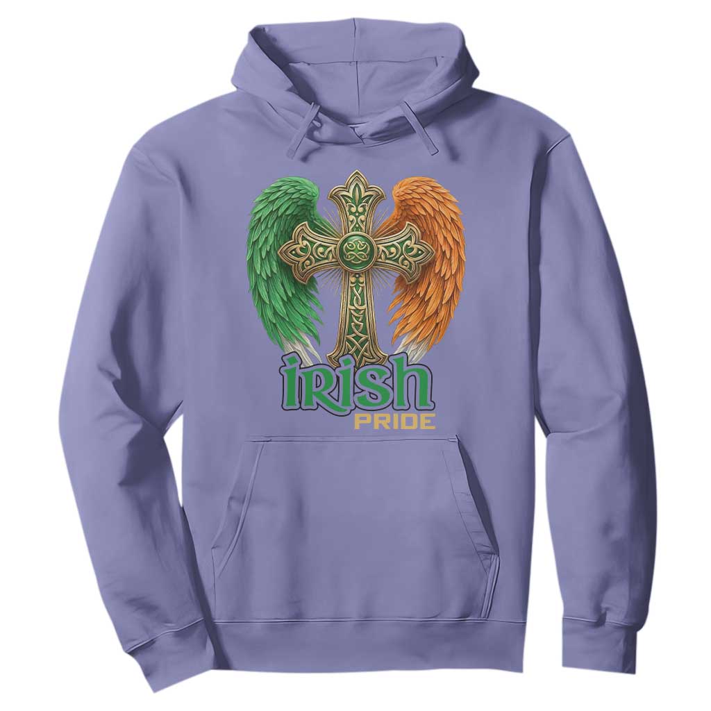 Irish Pride Celtic Cross Hoodie Christian Gift TS12 Violet Print Your Wear