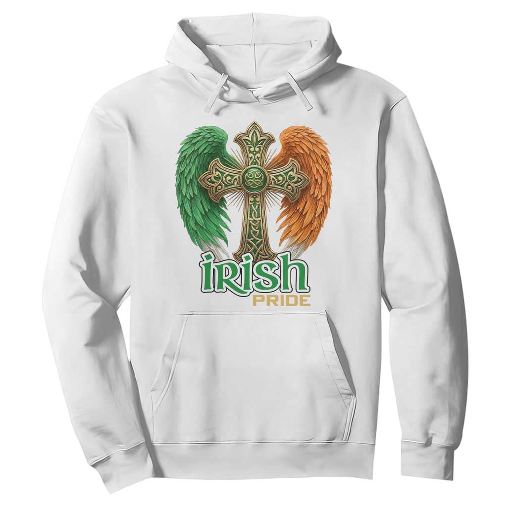 Irish Pride Celtic Cross Hoodie Christian Gift TS12 White Print Your Wear