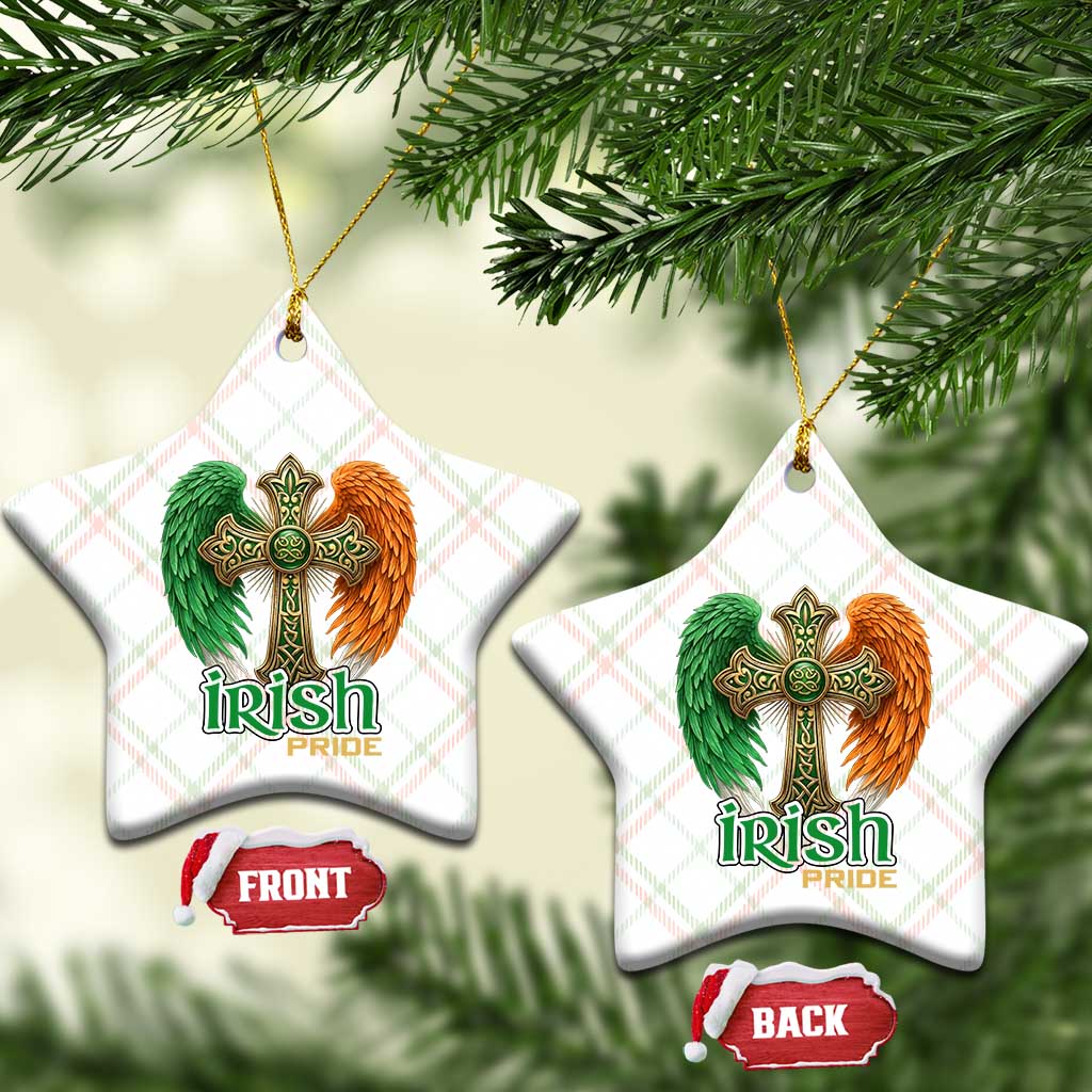 Irish Pride Celtic Cross Ceramic Ornament Christian Gift TS12 Print Your Wear