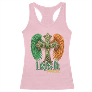 Irish Pride Celtic Cross Racerback Tank Top Christian Gift TS12 Light Pink Print Your Wear