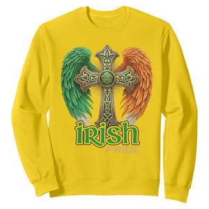 Irish Pride Celtic Cross Sweatshirt Christian Gift TS12 Daisy Print Your Wear