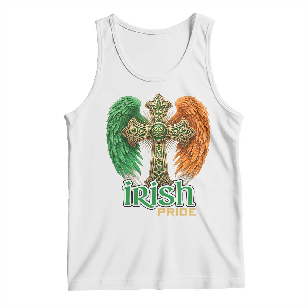 Irish Pride Celtic Cross Tank Top Christian Gift TS12 White Print Your Wear