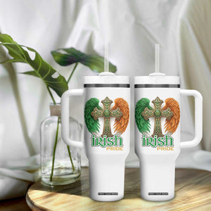 Irish Pride Celtic Cross Tumbler With Handle Christian Gift TS12 Print Your Wear
