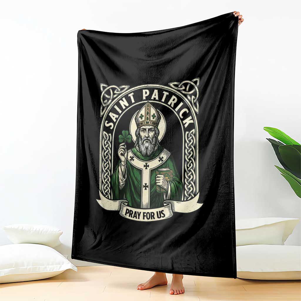 Saint Patrick Pray For Us Throw Blanket St Patricks Day Religious Gift TS12 Print Your Wear