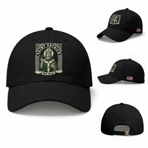 Saint Patrick Pray For Us Baseball Cap St Patricks Day Religious Gift TS12 Baseball Cap Universal Fit Black Print Your Wear