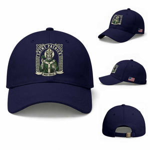 Saint Patrick Pray For Us Baseball Cap St Patricks Day Religious Gift TS12 Baseball Cap Universal Fit Dark Blue Print Your Wear