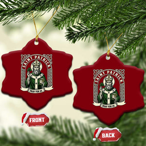 Saint Patrick Pray For Us Ceramic Ornament St Patricks Day Religious Gift TS12 Print Your Wear