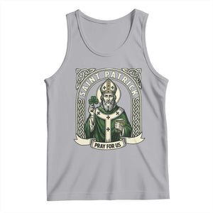 Saint Patrick Pray For Us Tank Top St Patricks Day Religious Gift TS12 Athletic Heather Print Your Wear
