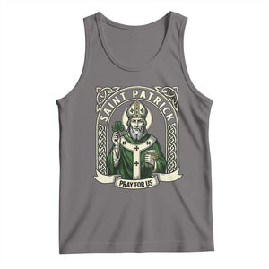 Saint Patrick Pray For Us Tank Top St Patricks Day Religious Gift TS12 Deep Heather Print Your Wear