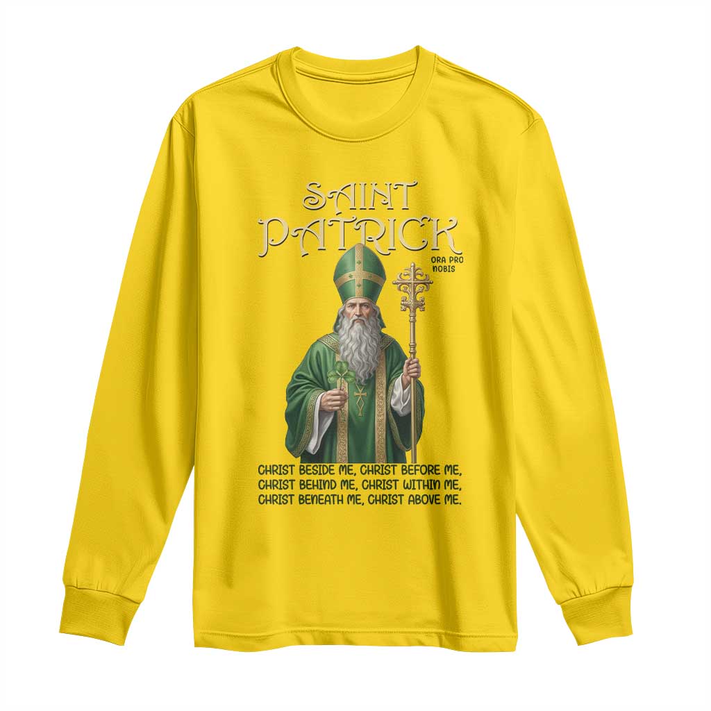 Saint Patrick Ora Pro Nobis Long Sleeve Shirt Irish Christian Prayer TS12 Daisy Print Your Wear