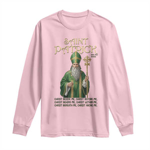 Saint Patrick Ora Pro Nobis Long Sleeve Shirt Irish Christian Prayer TS12 Light Pink Print Your Wear