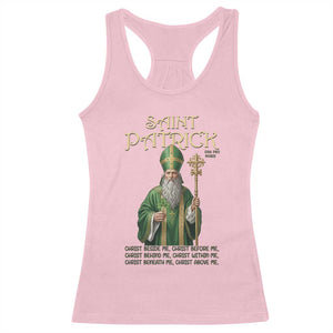 Saint Patrick Ora Pro Nobis Racerback Tank Top Irish Christian Prayer TS12 Light Pink Print Your Wear