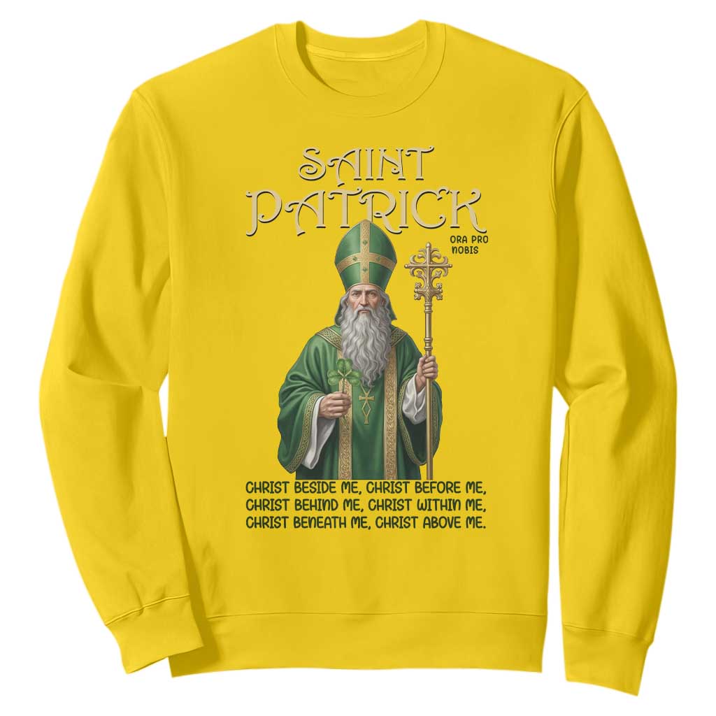 Saint Patrick Ora Pro Nobis Sweatshirt Irish Christian Prayer TS12 Daisy Print Your Wear