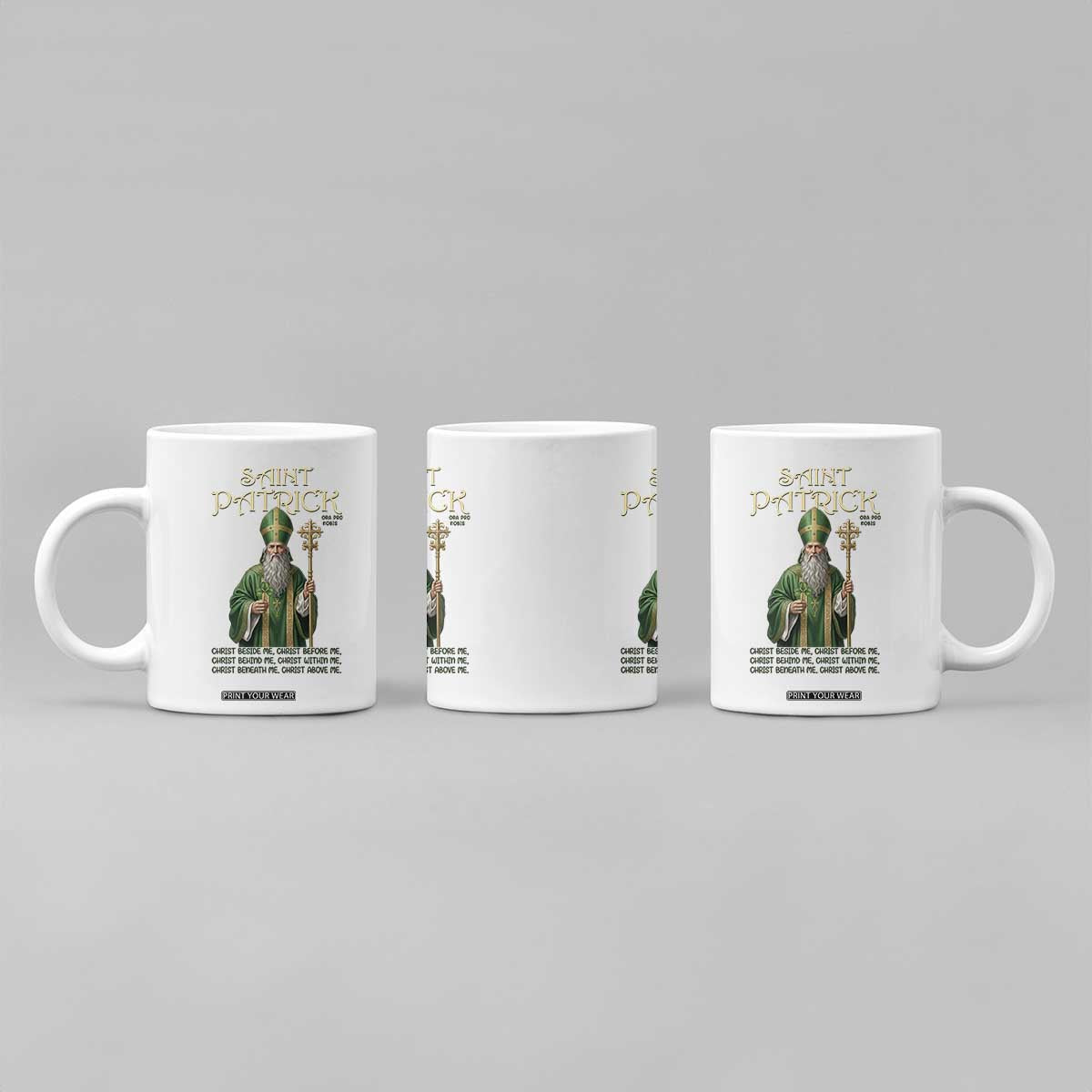 Saint Patrick Ora Pro Nobis Coffee Mug Irish Christian Prayer TS12 Print Your Wear