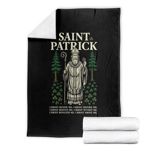 Saint Patrick Breastplate Prayer Throw Blanket Irish Christian Gift TS12 Black Print Your Wear