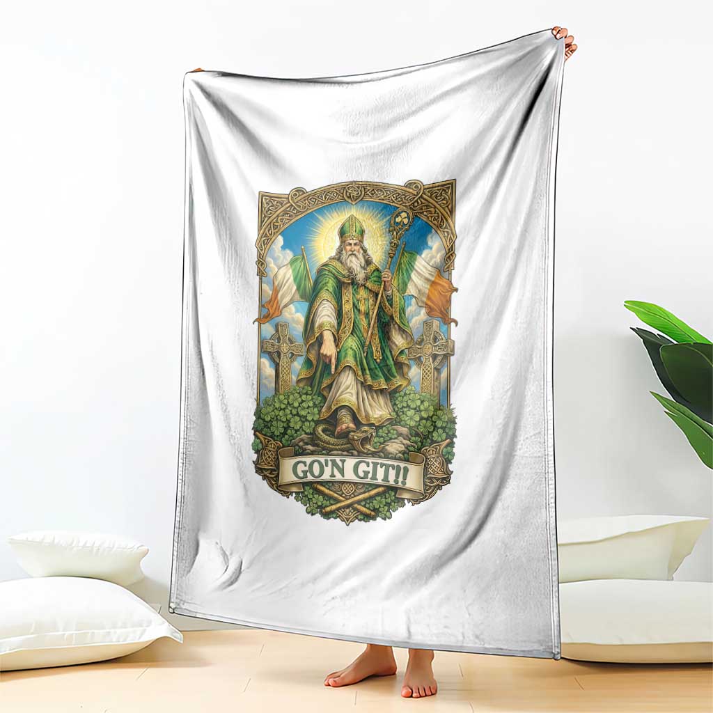 Funny Saint Patrick Go'n Git Snake Throw Blanket St Patricks Day TS12 Print Your Wear