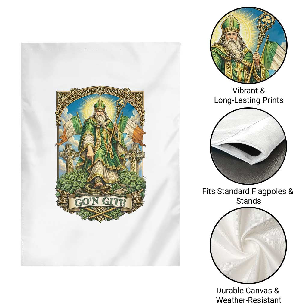 Funny Saint Patrick Go'n Git Snake Garden Flag St Patricks Day TS12 Print Your Wear