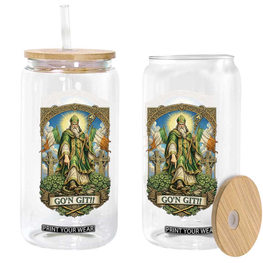 Funny Saint Patrick Go'n Git Snake Glass Can St Patricks Day TS12 Print Your Wear