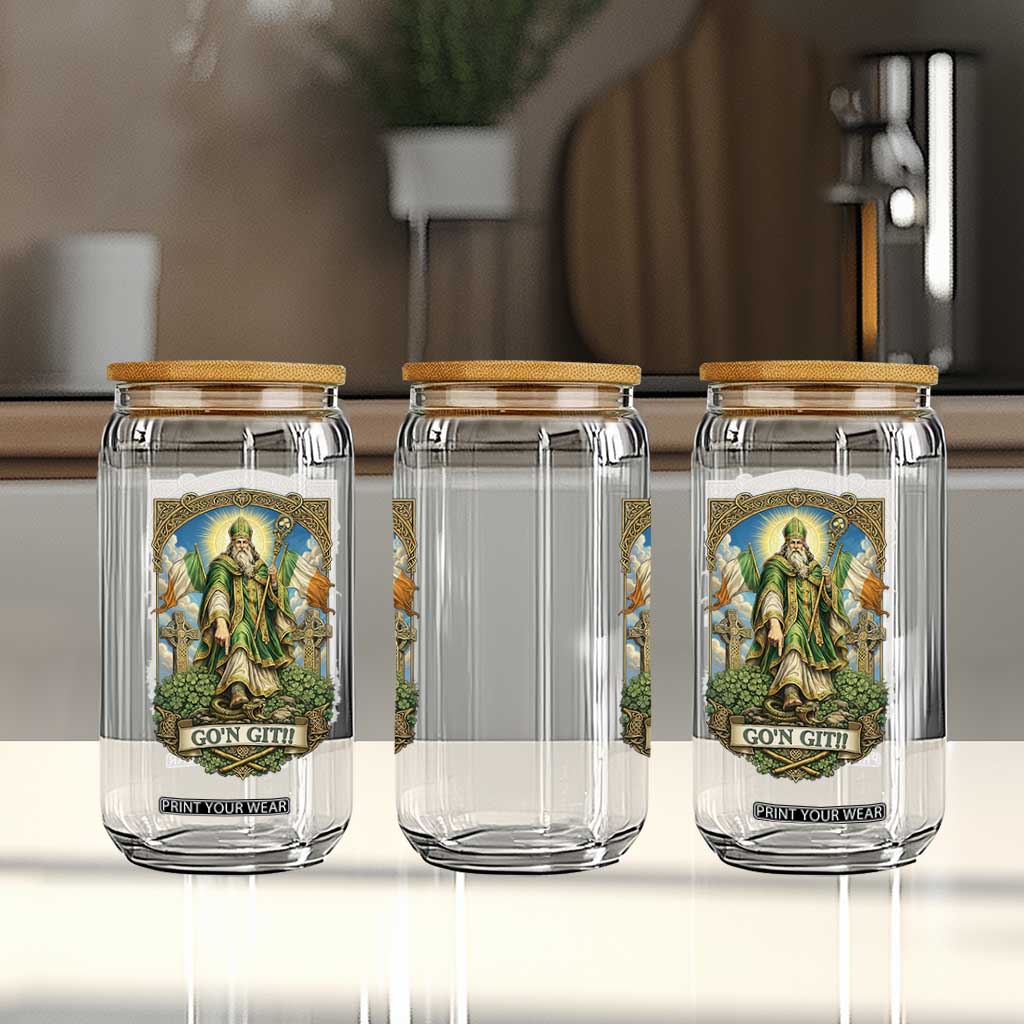 Funny Saint Patrick Go'n Git Snake Glass Can St Patricks Day TS12 Print Your Wear
