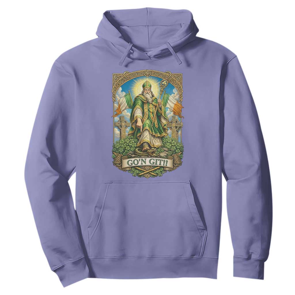 Funny Saint Patrick Go'n Git Snake Hoodie St Patricks Day TS12 Violet Print Your Wear