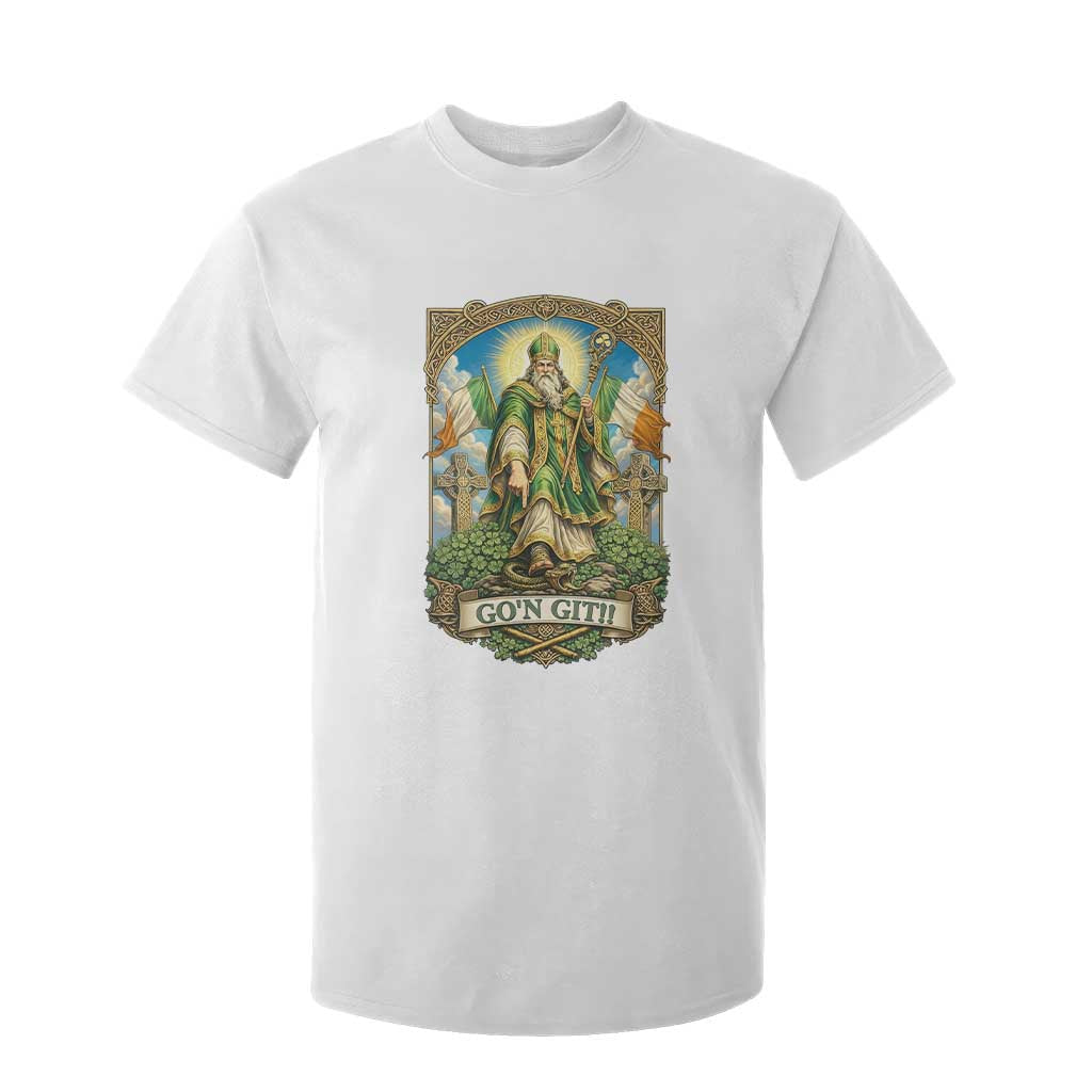 Funny Saint Patrick Go'n Git Snake T Shirt For Kid St Patricks Day TS12 White Print Your Wear