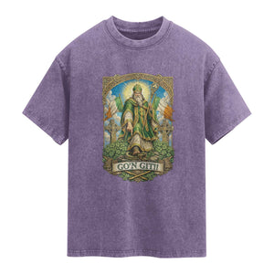 Funny Saint Patrick Go'n Git Snake Washed Cotton T-Shirt St Patricks Day
