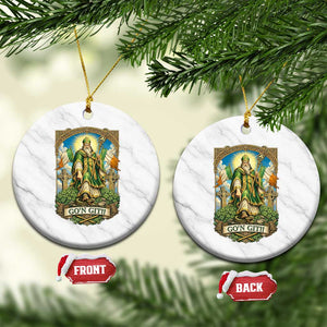 Funny Saint Patrick Go'n Git Snake Ceramic Ornament St Patricks Day TS12 1pc White Marble Print Your Wear