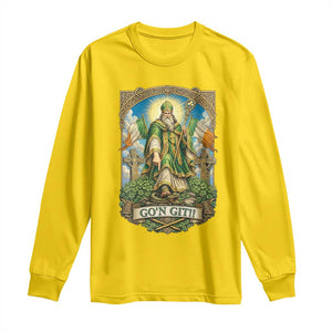Funny Saint Patrick Go'n Git Snake Long Sleeve Shirt St Patricks Day TS12 Daisy Print Your Wear