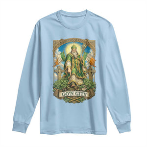 Funny Saint Patrick Go'n Git Snake Long Sleeve Shirt St Patricks Day TS12 Light Blue Print Your Wear