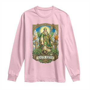Funny Saint Patrick Go'n Git Snake Long Sleeve Shirt St Patricks Day TS12 Light Pink Print Your Wear
