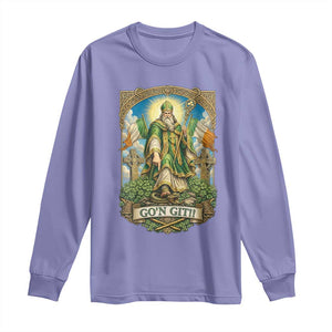 Funny Saint Patrick Go'n Git Snake Long Sleeve Shirt St Patricks Day TS12 Violet Print Your Wear