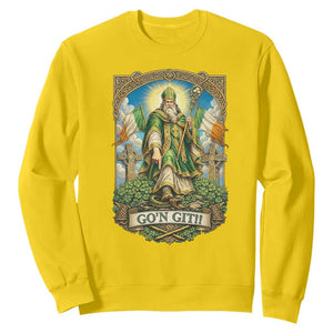 Funny Saint Patrick Go'n Git Snake Sweatshirt St Patricks Day TS12 Daisy Print Your Wear