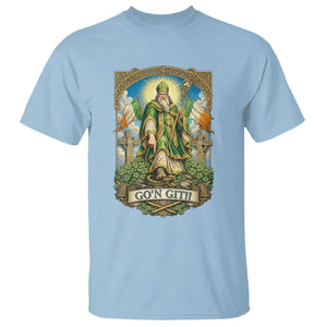 Funny Saint Patrick Go'n Git Snake T Shirt St Patricks Day TS12 Light Blue Print Your Wear
