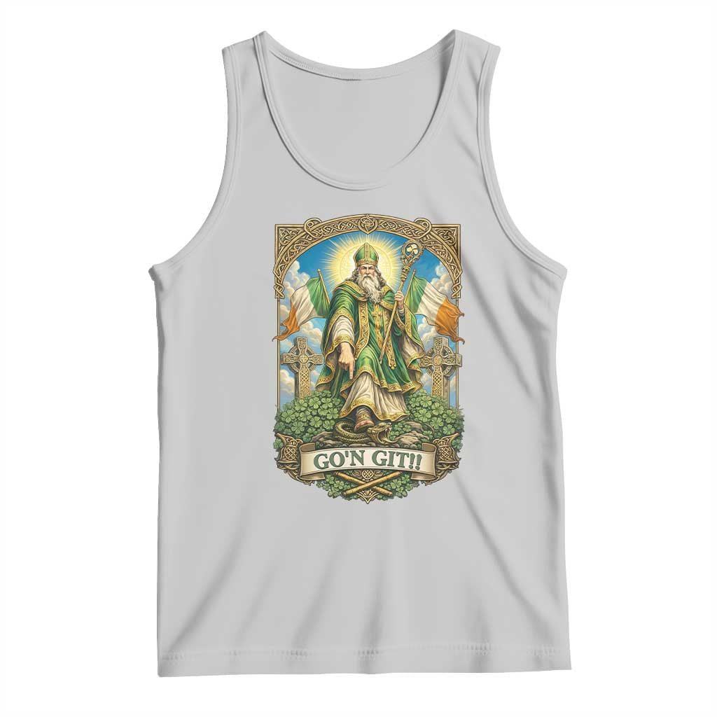 Funny Saint Patrick Go'n Git Snake Tank Top St Patricks Day TS12 Ash Print Your Wear