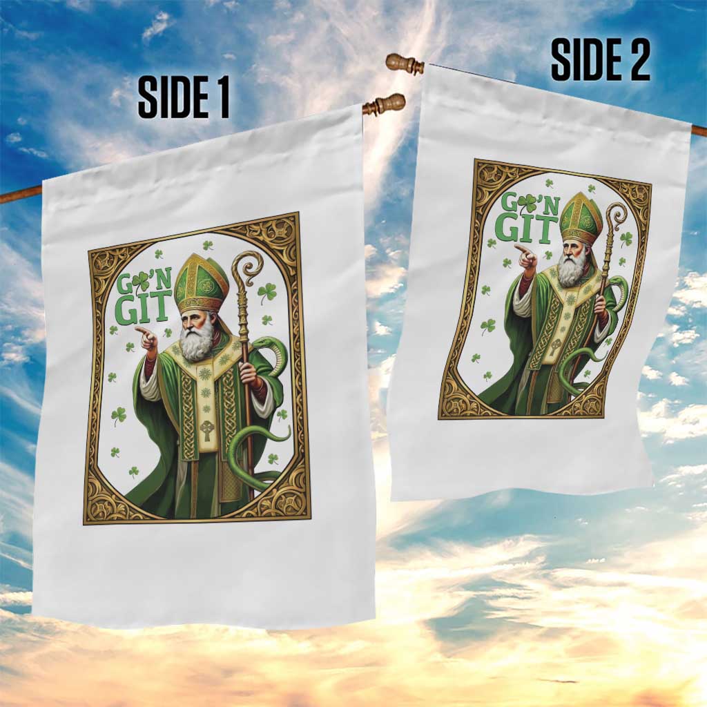 Saint Patrick Go'n Git Garden Flag Funny St Patricks Day Snake Legend TS12 Print Your Wear