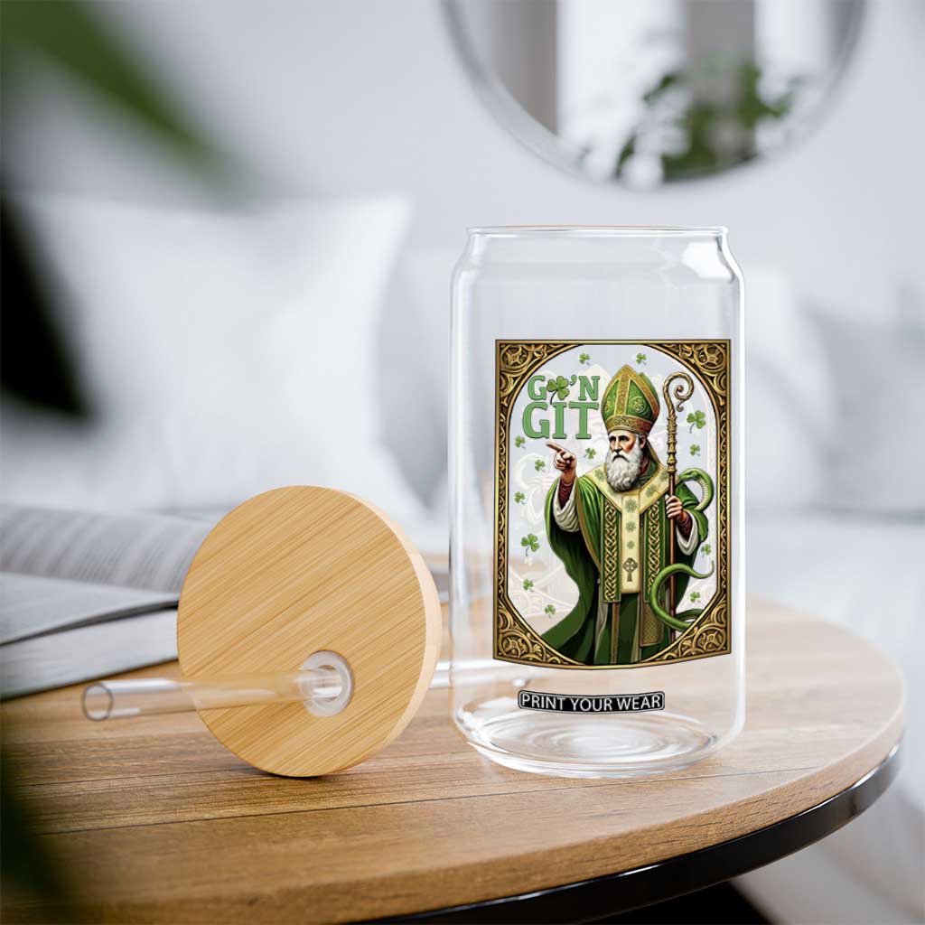 Saint Patrick Go'n Git Glass Can Funny St Patricks Day Snake Legend TS12 Print Your Wear