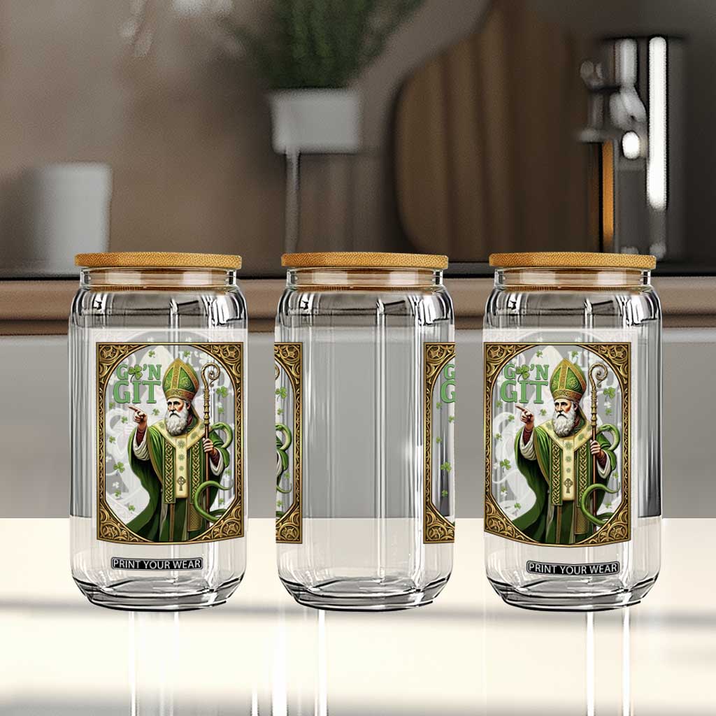 Saint Patrick Go'n Git Glass Can Funny St Patricks Day Snake Legend TS12 Print Your Wear