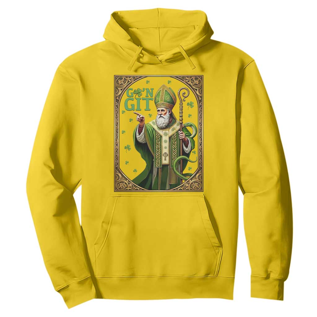 Saint Patrick Go'n Git Hoodie Funny St Patricks Day Snake Legend TS12 Daisy Print Your Wear
