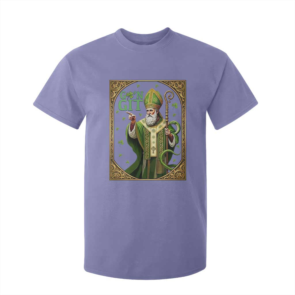 Saint Patrick Go'n Git T Shirt For Kid Funny St Patricks Day Snake Legend TS12 Violet Print Your Wear