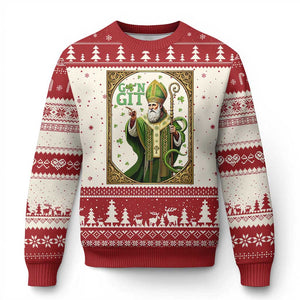 Saint Patrick Go'n Git Ugly Christmas Sweater Funny St Patricks Day Snake Legend TS12 Beige Red Print Your Wear