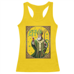 Saint Patrick Go'n Git Racerback Tank Top Funny St Patricks Day Snake Legend TS12 Daisy Print Your Wear