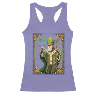 Saint Patrick Go'n Git Racerback Tank Top Funny St Patricks Day Snake Legend TS12 Violet Print Your Wear