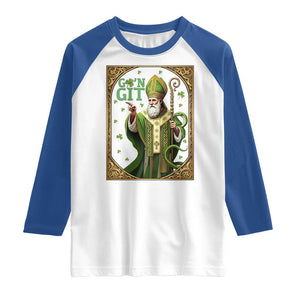 Saint Patrick Go'n Git Raglan Shirt Funny St Patricks Day Snake Legend TS12 White Royal Print Your Wear